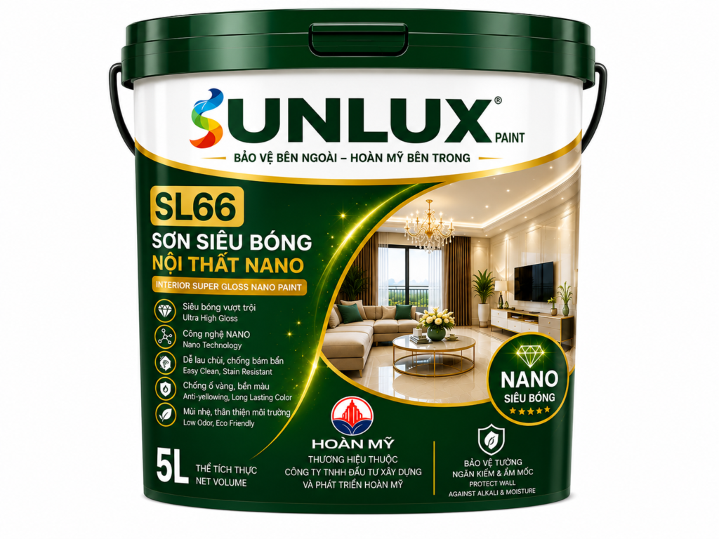 SL66- Sơn siêu bóng nội thất Nano Sunlux
