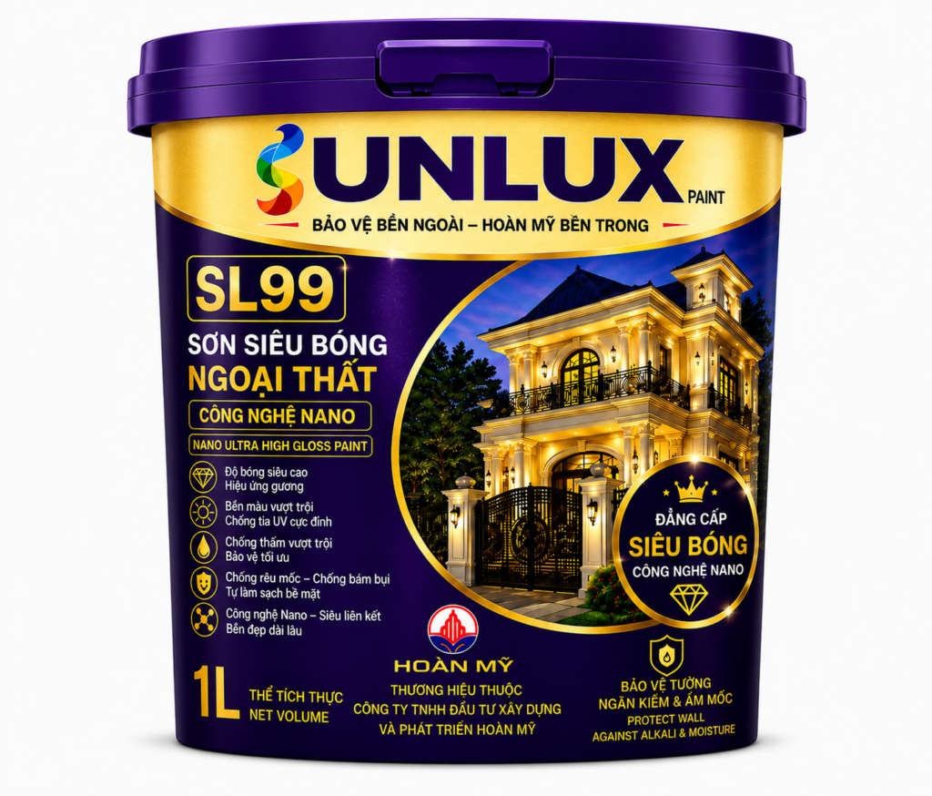 SL99- Sơn siêu bóng ngoại thất Nano Sunlux